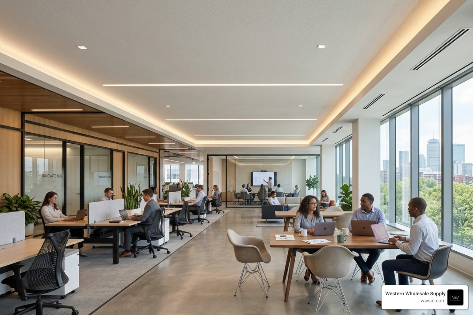 Modern interior featuring a seamless monolithic acoustic ceiling finish - acoustic ceiling systems Modern interior featuring a seamless monolithic acoustic ceiling finish - acoustic ceiling systems