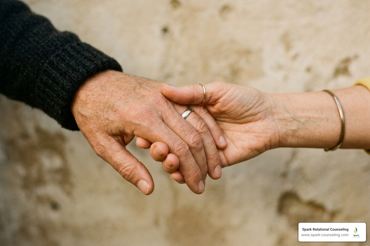 hand-holding | face-free | minimalistic | muted yellow palette - therapist for dating