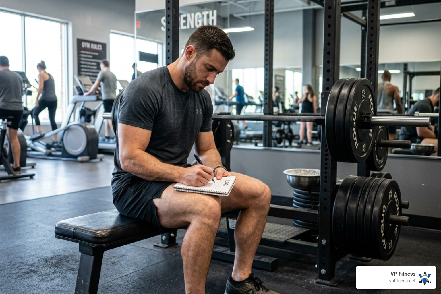 Lifter logging their workout to track progressive overload - 2 day lifting split Lifter logging their workout to track progressive overload - 2 day lifting split