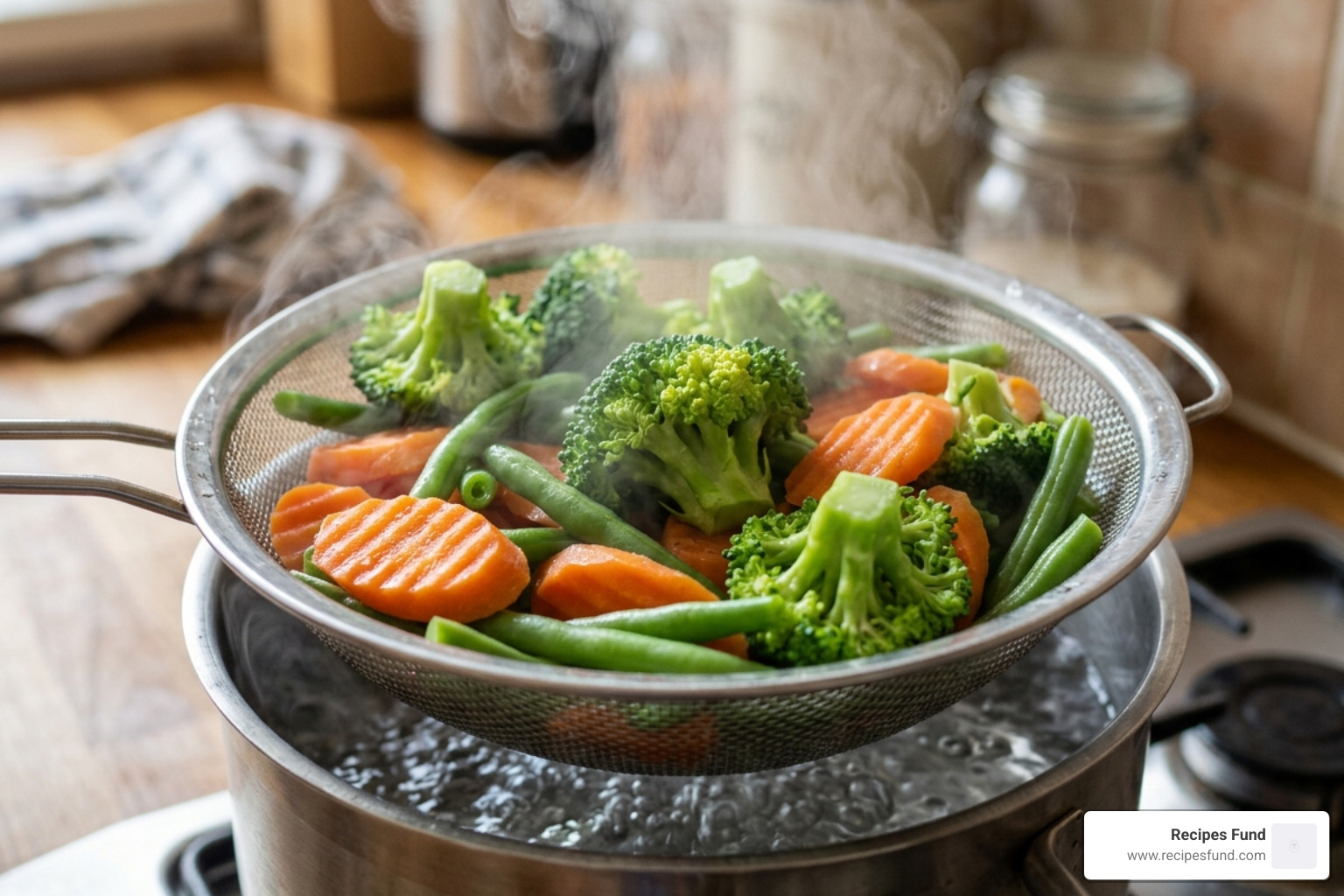 fresh vegetables in a steamer basket - cooking methods list