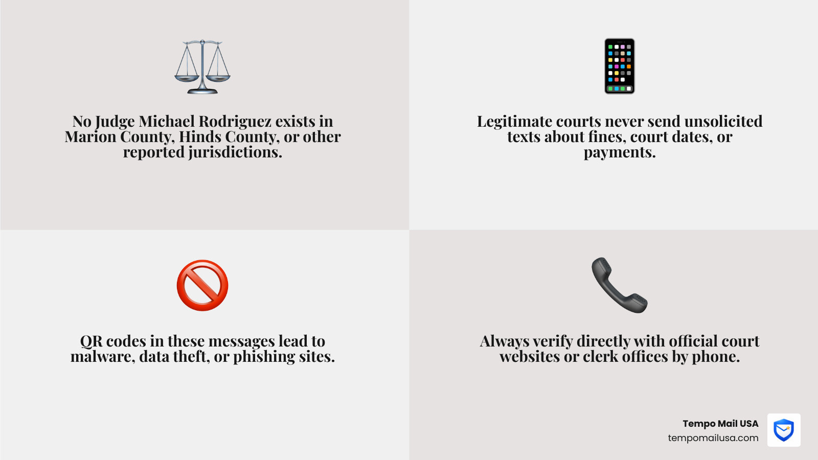 Anatomy of a court impersonation scam: fake judge name, QR code, payment demand, and red flags - michael rodriguez court Anatomy of a court impersonation scam: fake judge name, QR code, payment demand, and red flags - michael rodriguez court