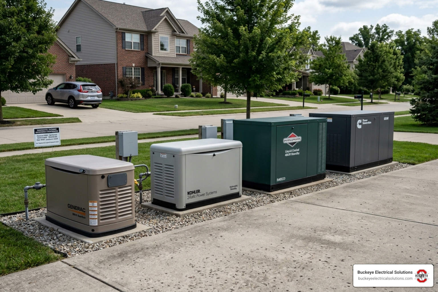 various generator sizes and models being compared - Generator installation guide