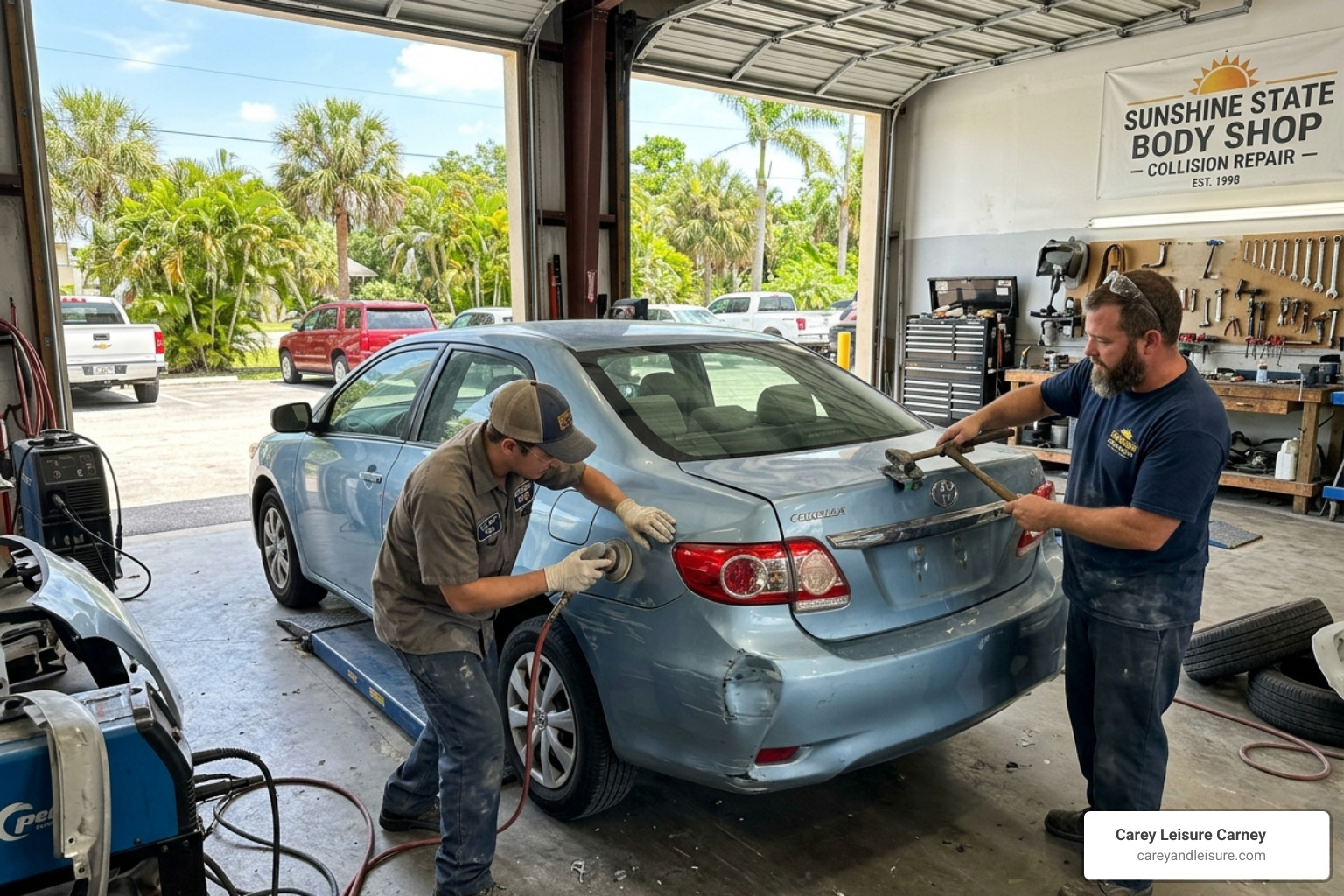 vehicle body shop repairs in Florida after a no-fault accident - No fault car accident