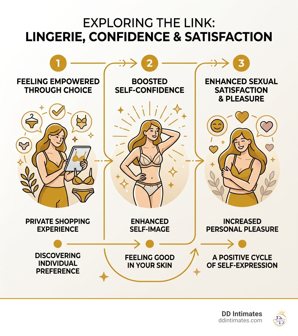 infographic showing the link between buying lingerie and sexual satisfaction and confidence - Sexy lingerie online