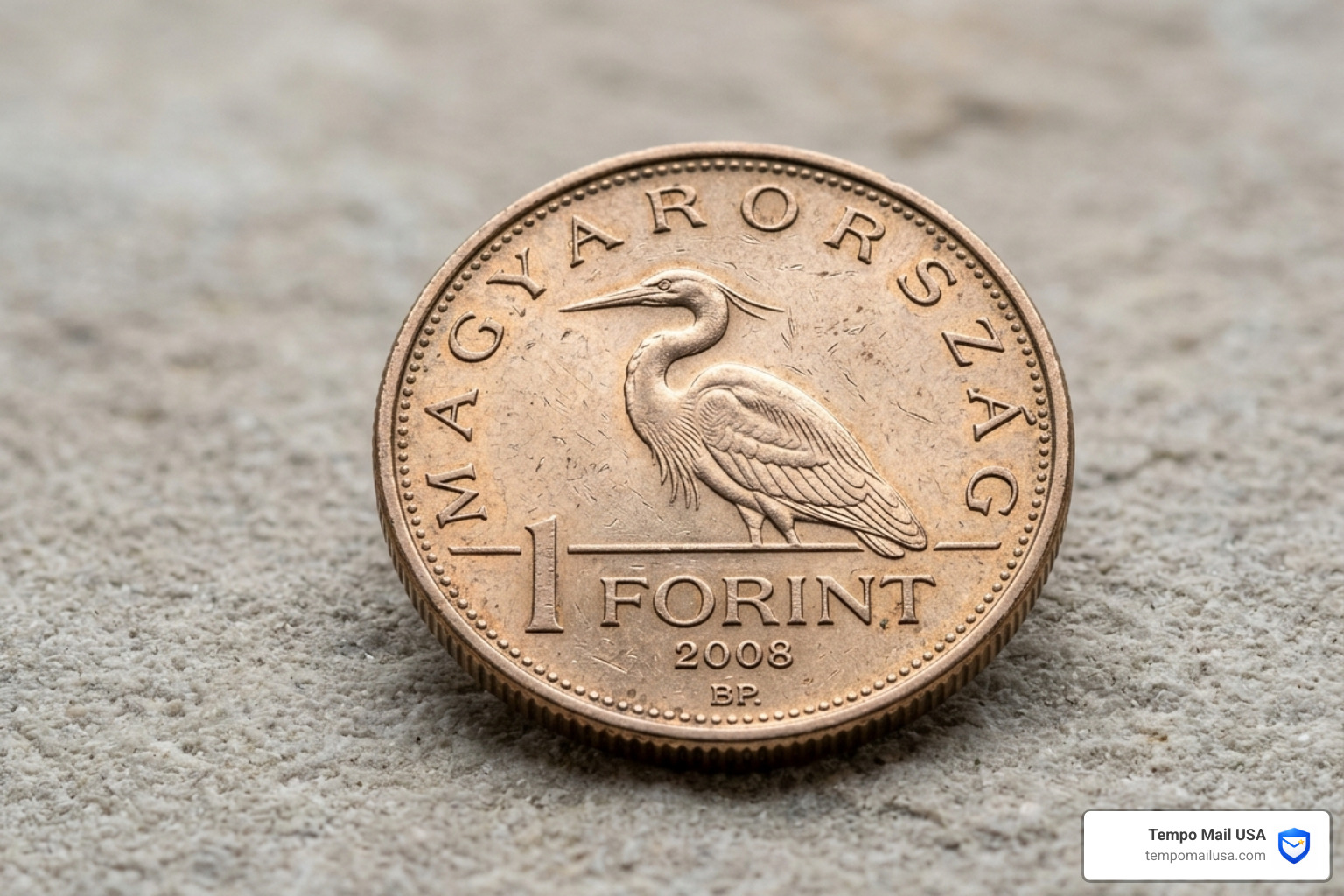 A 1 Hungarian Forint coin showing the bird emblem - sj3 norman enterprises sent you ft 1 huf A 1 Hungarian Forint coin showing the bird emblem - sj3 norman enterprises sent you ft 1 huf