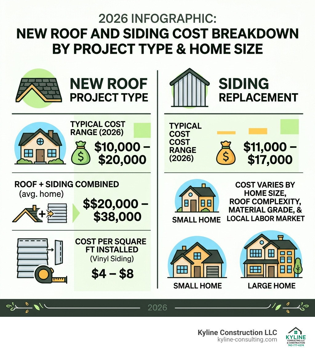Infographic: 2026 new roof and siding cost breakdown by project type and home size - new roof and siding cost infographic Infographic: 2026 new roof and siding cost breakdown by project type and home size - new roof and siding cost infographic