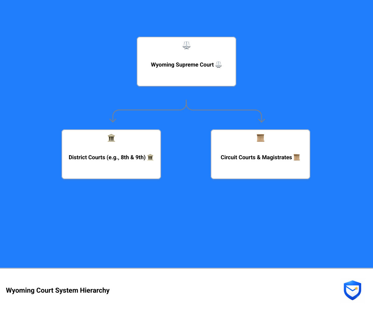 Wyoming court system hierarchy, judicial districts, scam alert, and real judges infographic - judge michael rodriguez Wyoming court system hierarchy, judicial districts, scam alert, and real judges infographic - judge michael rodriguez