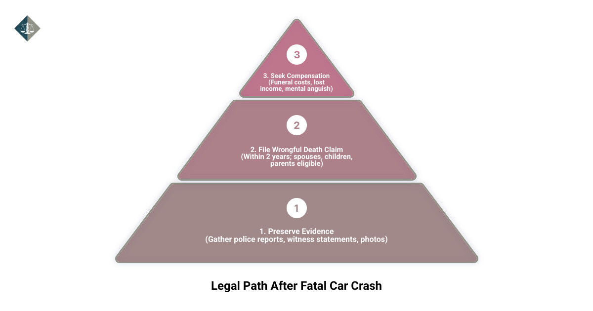 Legal path after fatal car crash in Houston - wrongful death claim infographic - car accident wrongful death lawyer Legal path after fatal car crash in Houston - wrongful death claim infographic - car accident wrongful death lawyer