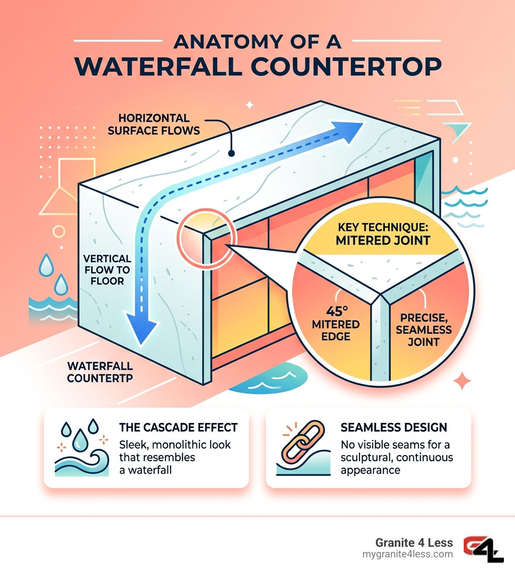 What is a Waterfall Countertop? 2026 Ultimate Guide