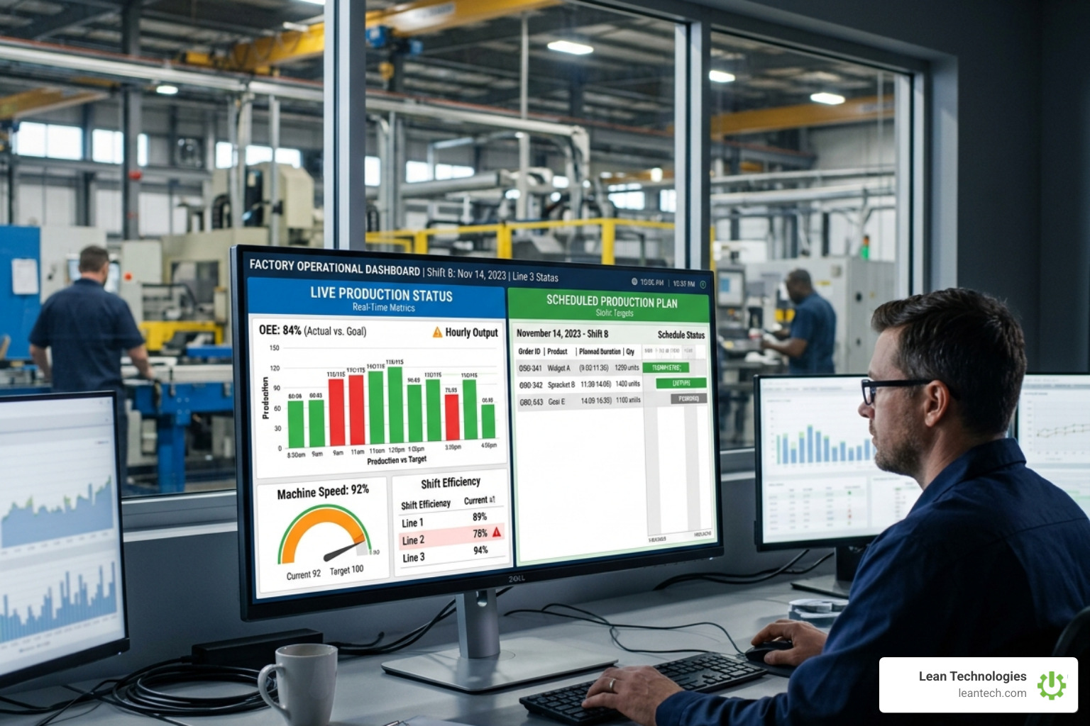 Real-time vs scheduled production dashboard - cloud based production software Real-time vs scheduled production dashboard - cloud based production software