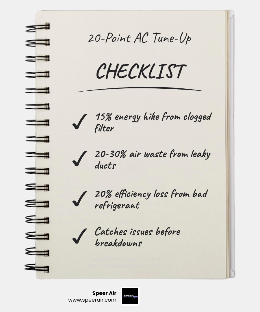 20-point AC tune-up checklist infographic comparing basic inspection vs comprehensive professional service - ac tune up 20-point AC tune-up checklist infographic comparing basic inspection vs comprehensive professional service - ac tune up