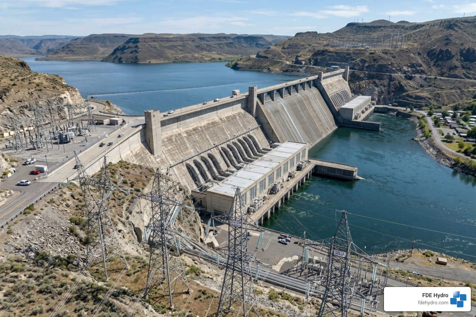 Grand Coulee Dam 500 kV transmission circuits - high voltage grid