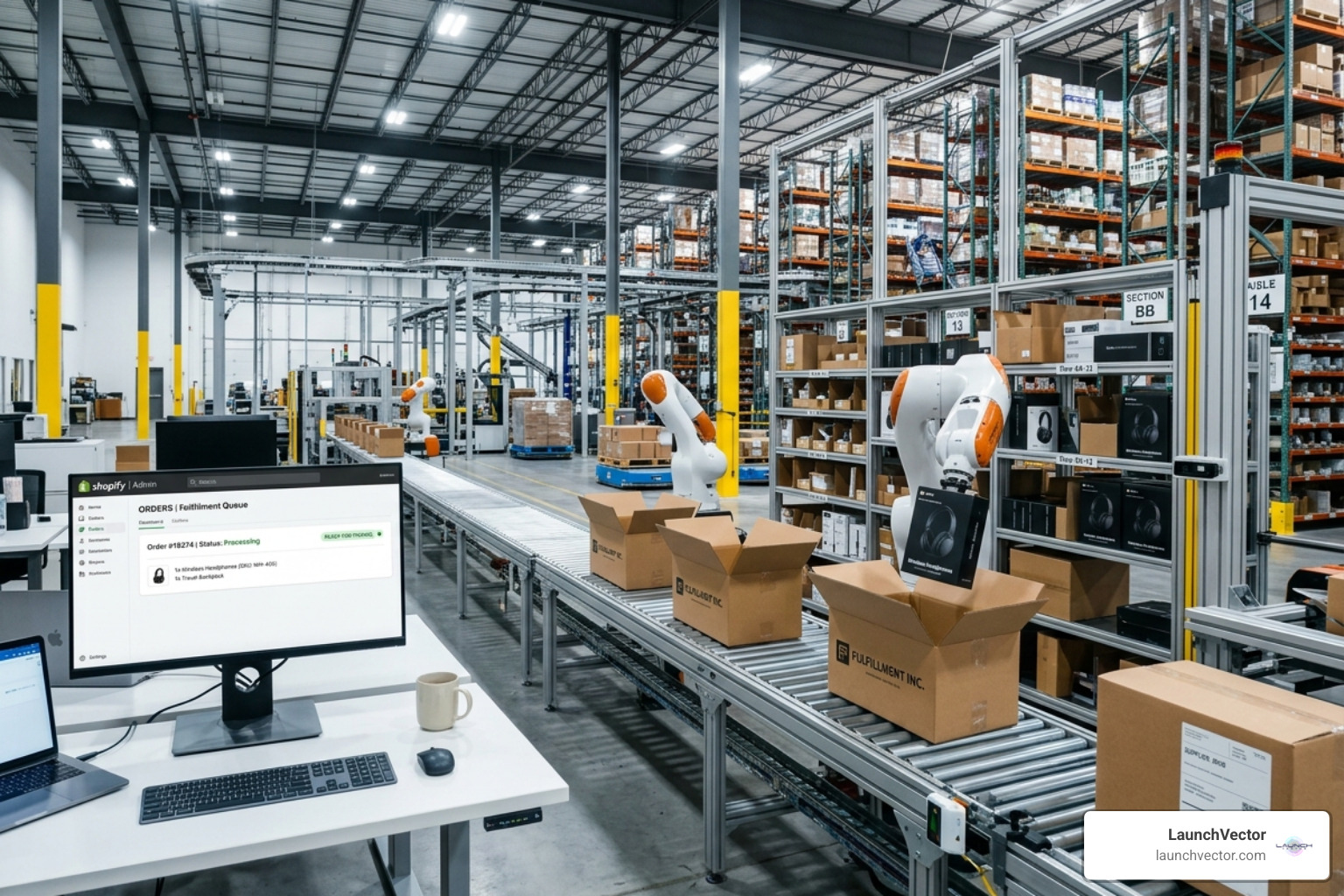 Automated fulfillment workflow showing orders moving from Shopify to suppliers - buy shopify store hassle free