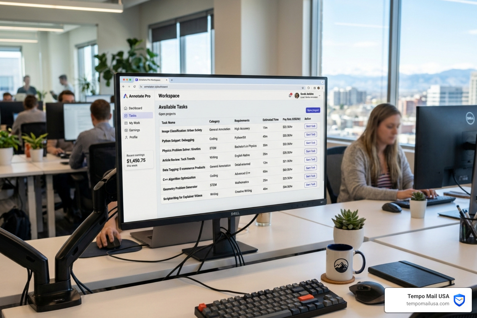 A data annotation dashboard showing a variety of available tasks and their hourly pay rates - is data annotation a scam A data annotation dashboard showing a variety of available tasks and their hourly pay rates - is data annotation a scam