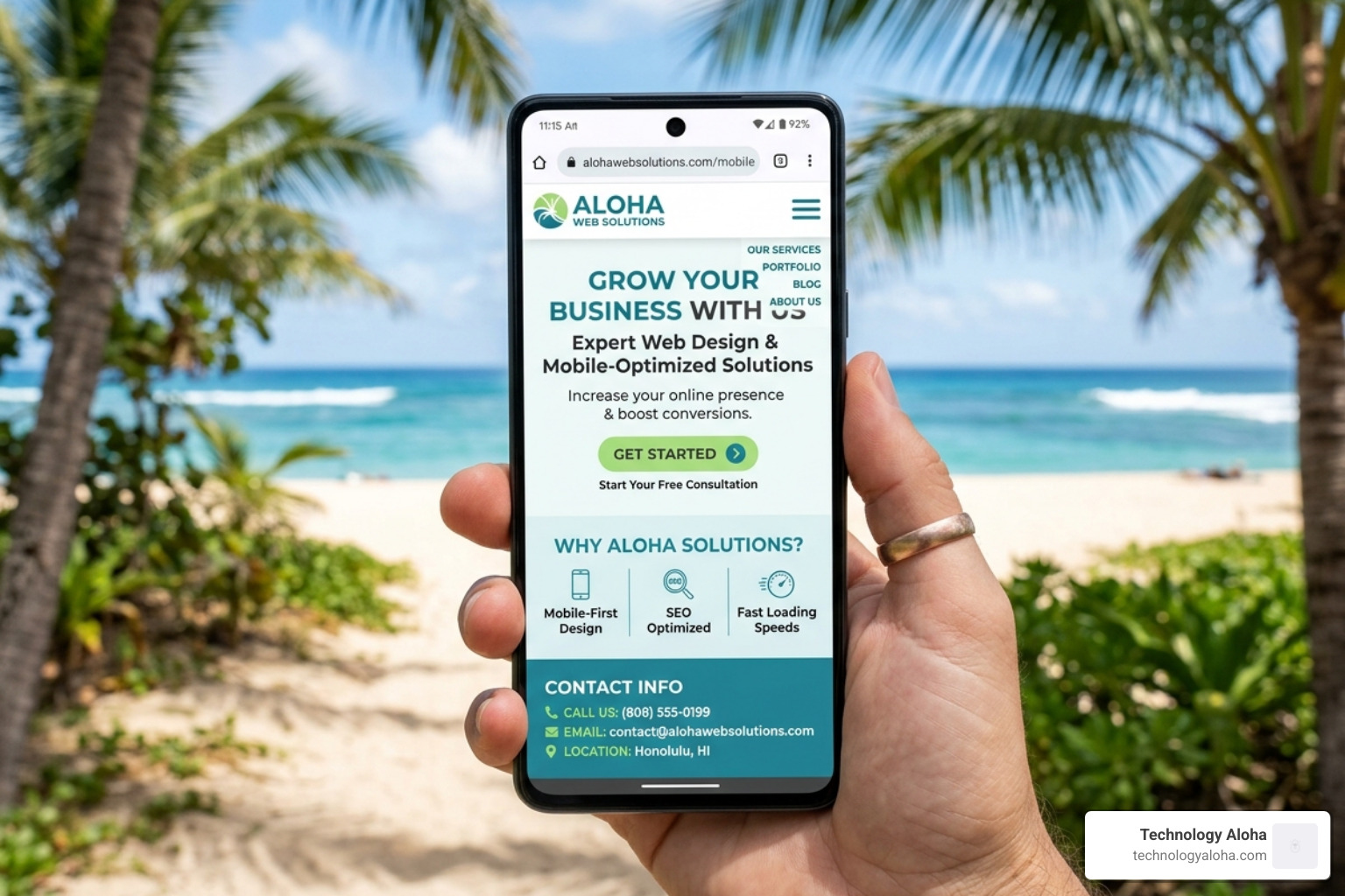High-conversion business website layout with mobile optimization - best way to market a new business