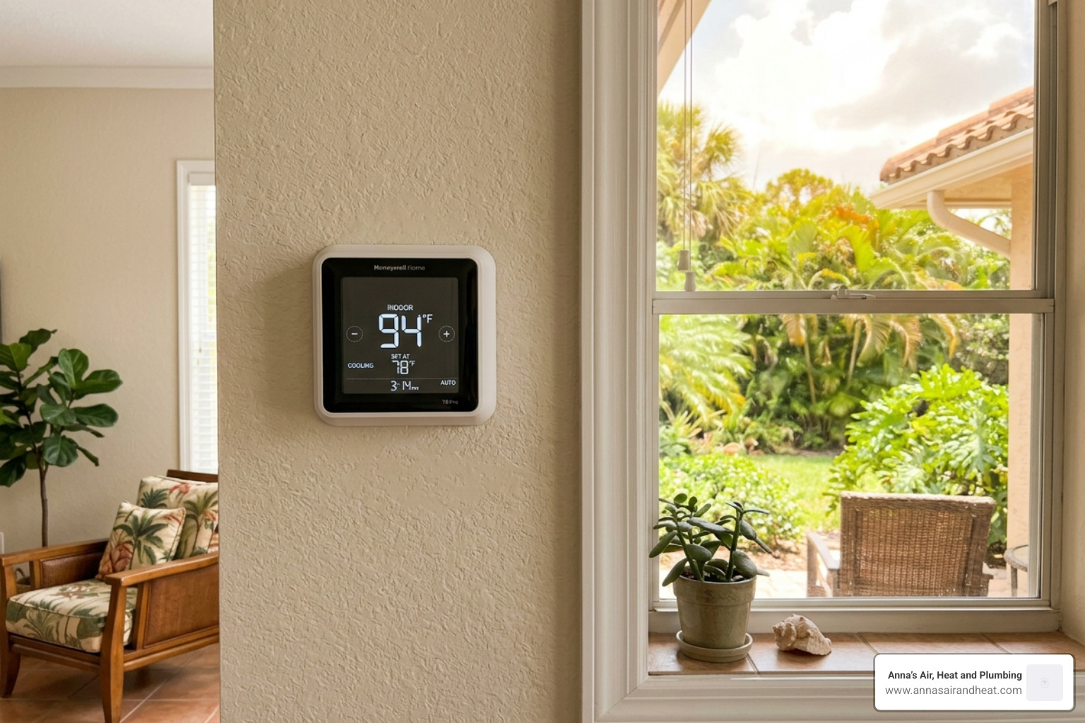 digital thermostat showing incorrect temperature in a Florida home - signs your heat pump needs emergency service digital thermostat showing incorrect temperature in a Florida home - signs your heat pump needs emergency service