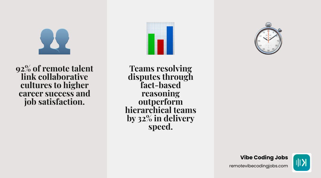 Stats: 92% of remote talent link collaborative cultures to success; 3.6x higher engagement with regular feedback - culture