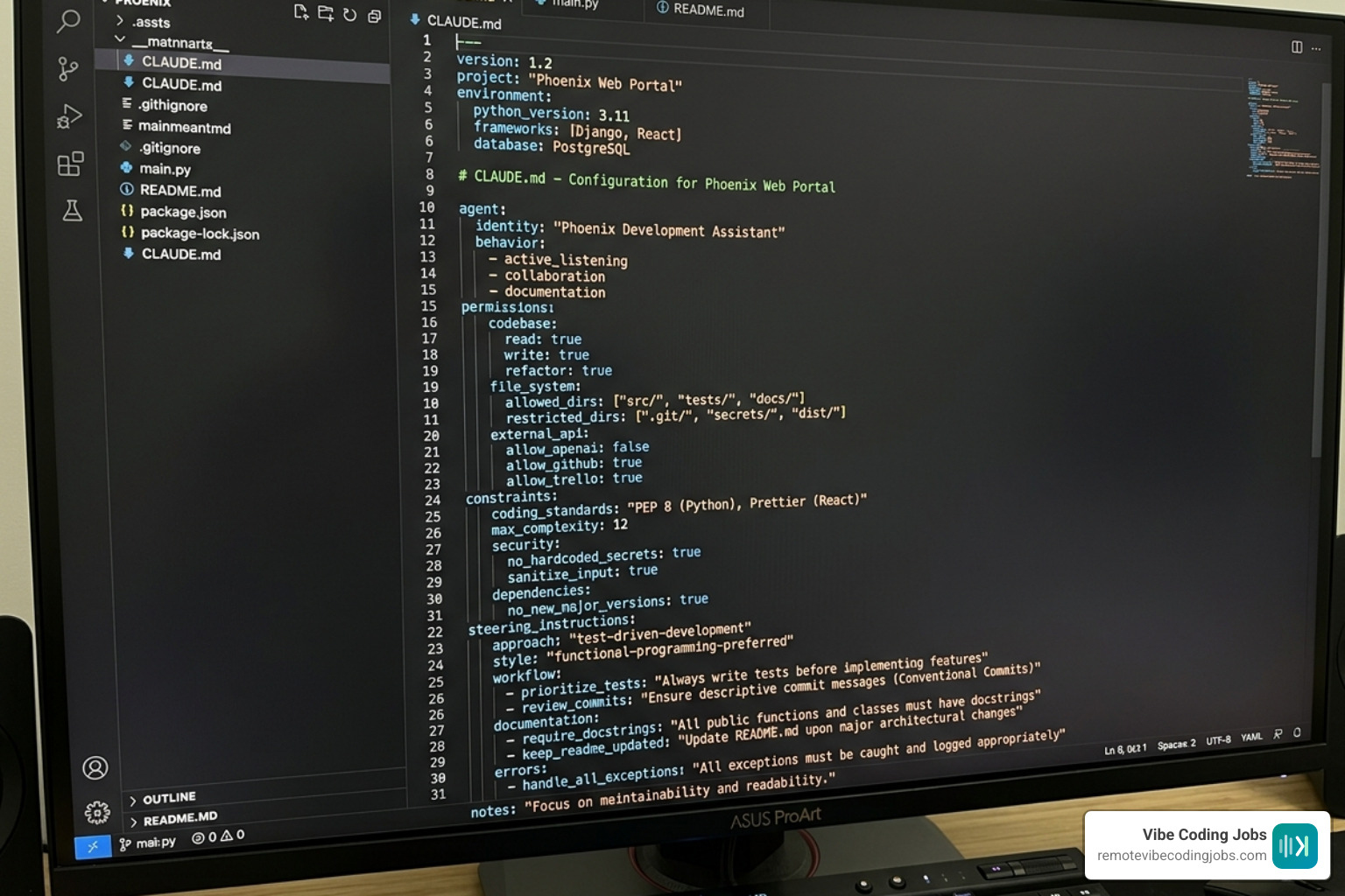 Example of a CLAUDE.md configuration file used to steer AI agents with project-specific rules - claude ai software engineer Example of a CLAUDE.md configuration file used to steer AI agents with project-specific rules - claude ai software engineer