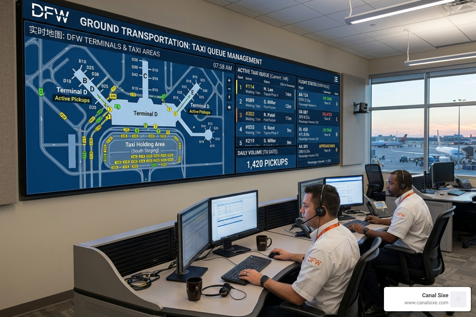 digital taxi queue management dashboard - airport taxi real time tracking