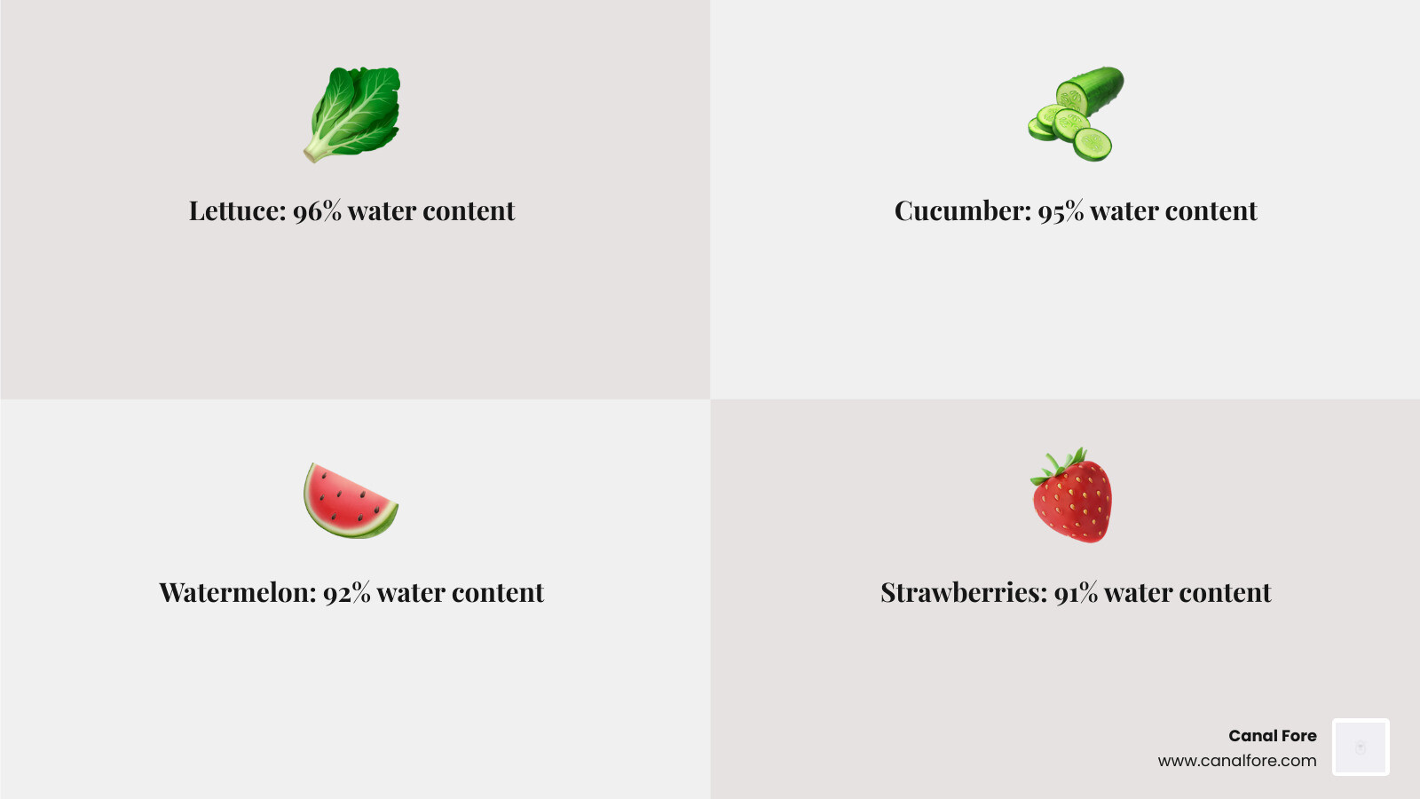Hydrating foods for clear skin infographic - clear skin in a week diet infographic 4_facts_emoji_grey