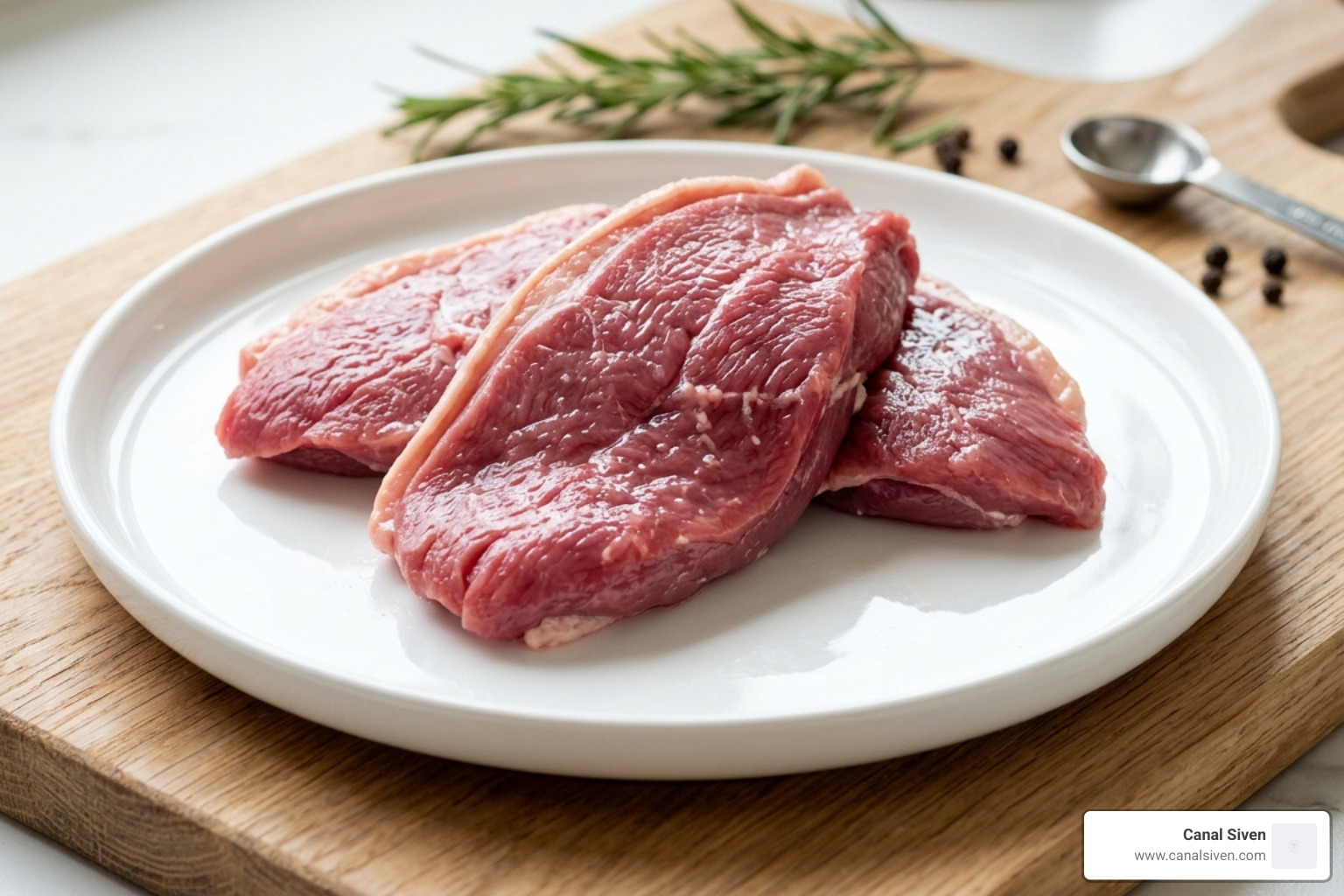 A close-up of fresh, high-quality duck breast used in hypoallergenic dog food recipes - duck hypoallergenic dog food