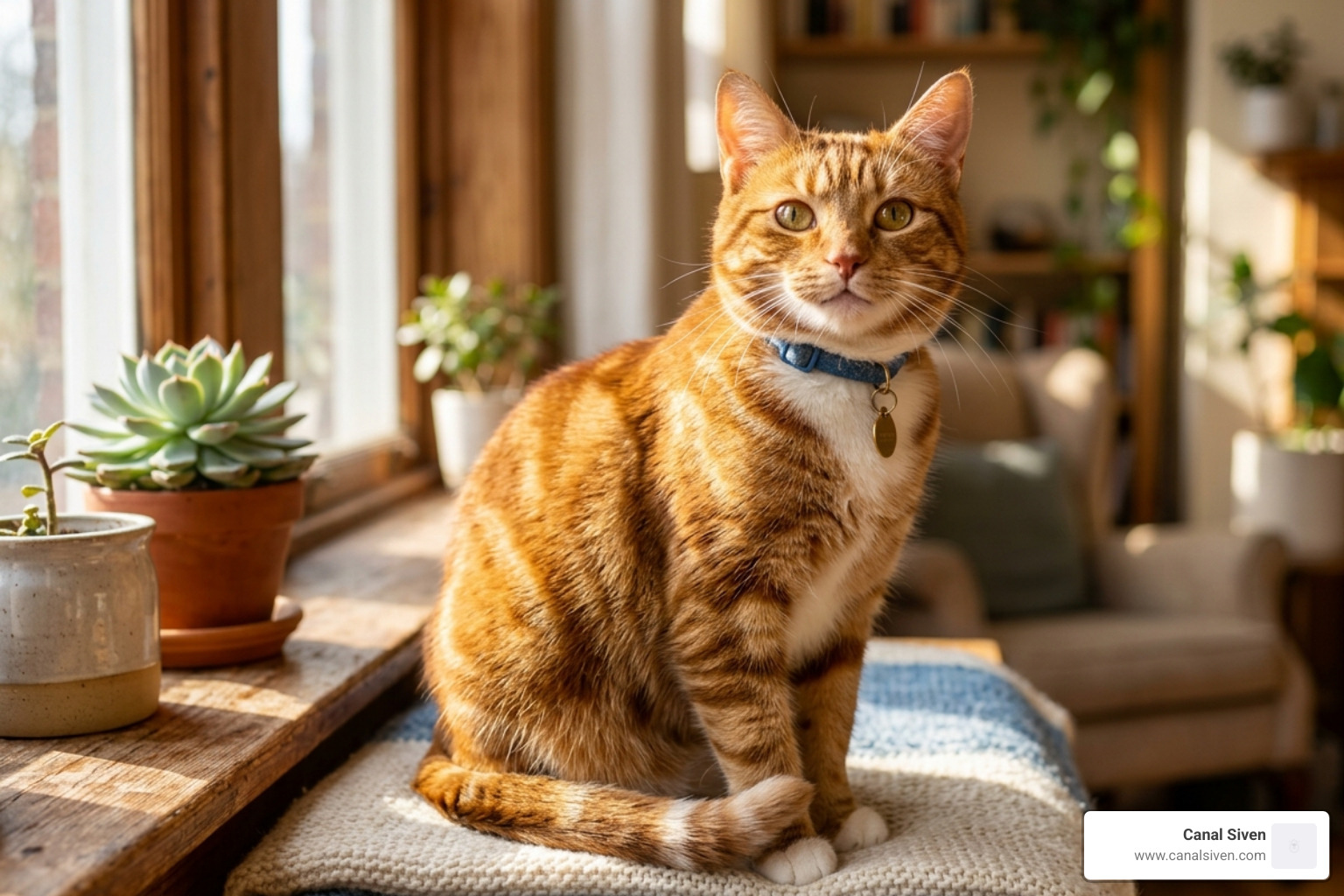 A happy cat with a shiny, vibrant coat - raw cat food