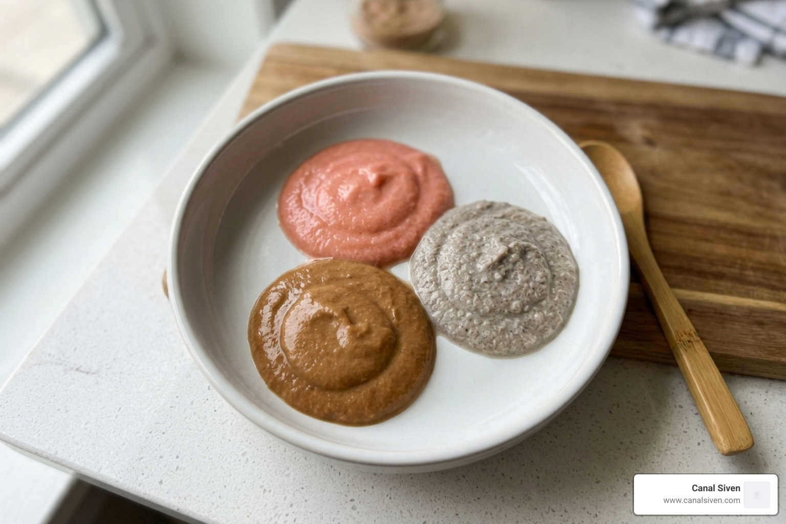 Various creamy treat textures served in a dish for a cat - cat treats creamy