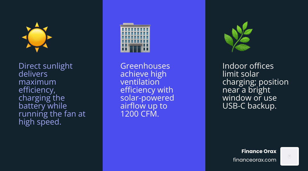 Comparison of solar vs USB vs battery only fans - desk fan solar powered infographic 3_facts_emoji_blue
