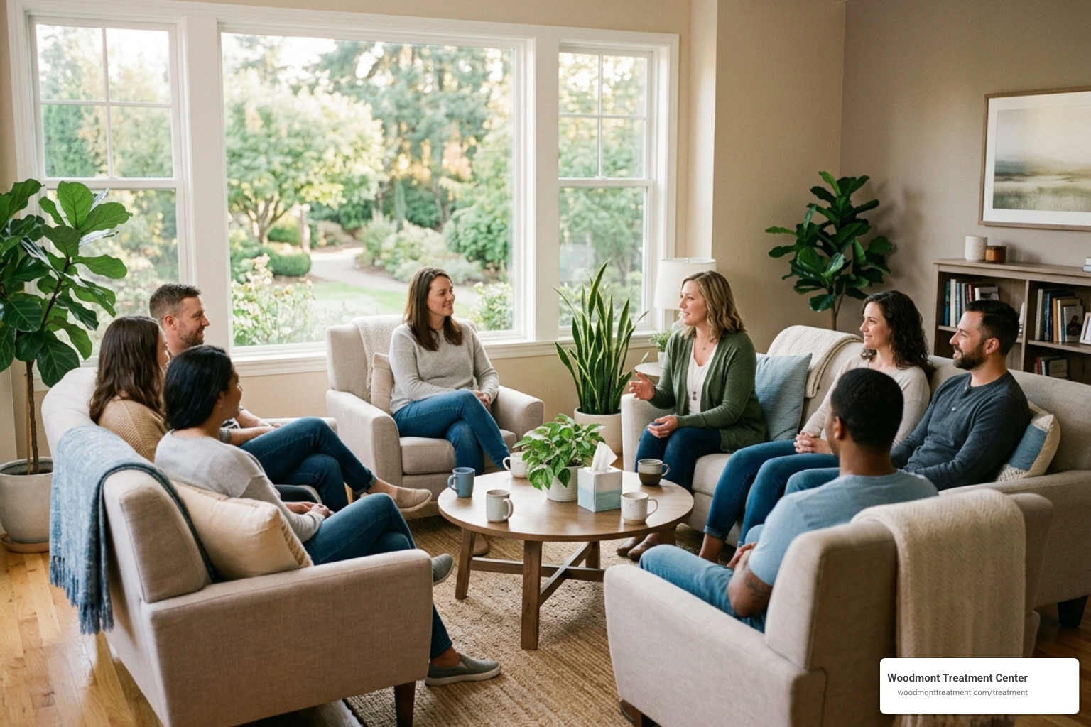 A peaceful recovery environment with soft lighting and comfortable seating - meth detox centers nj