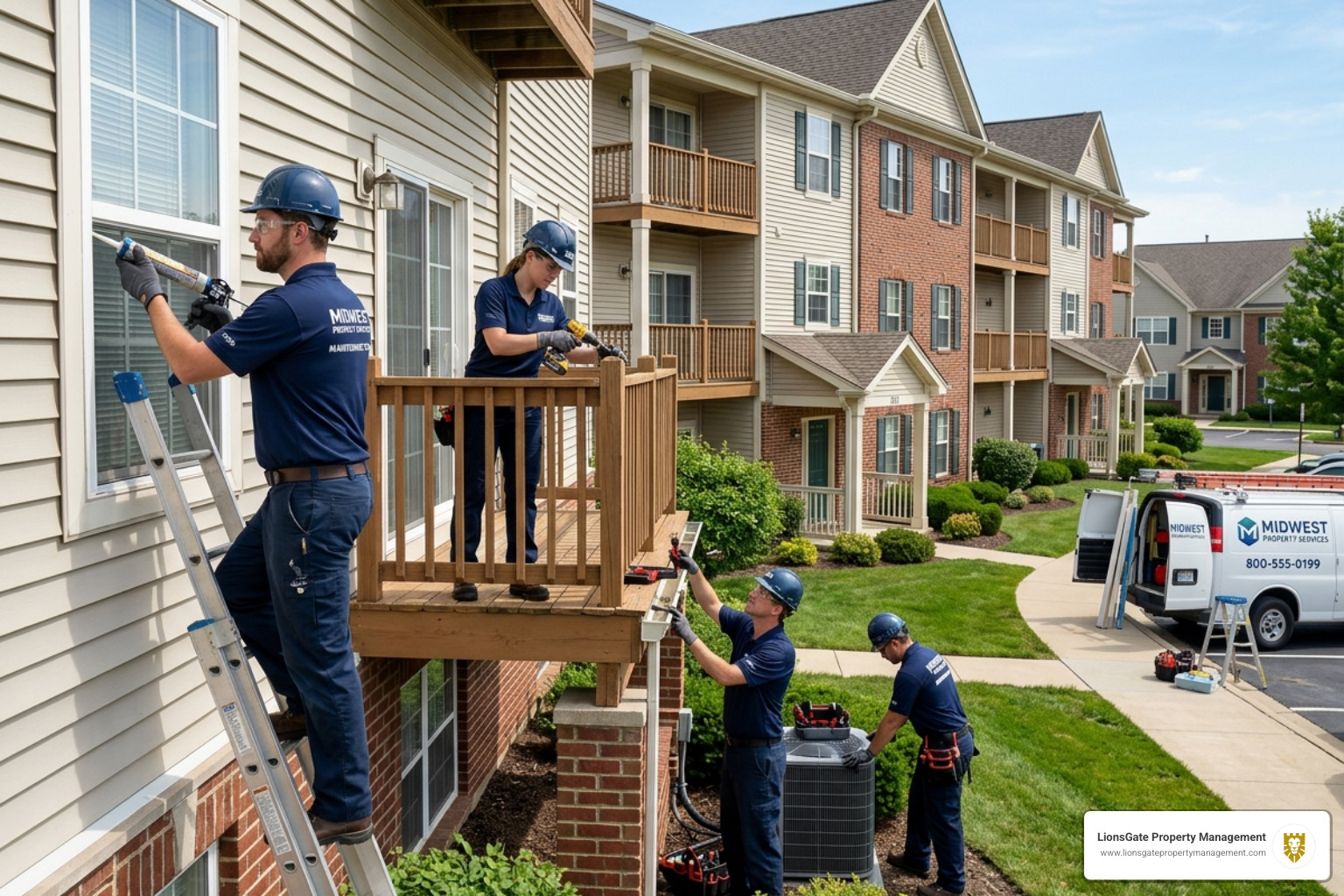 A professional maintenance team performing proactive repairs on a multi-family home - guaranteed rent scheme A professional maintenance team performing proactive repairs on a multi-family home - guaranteed rent scheme