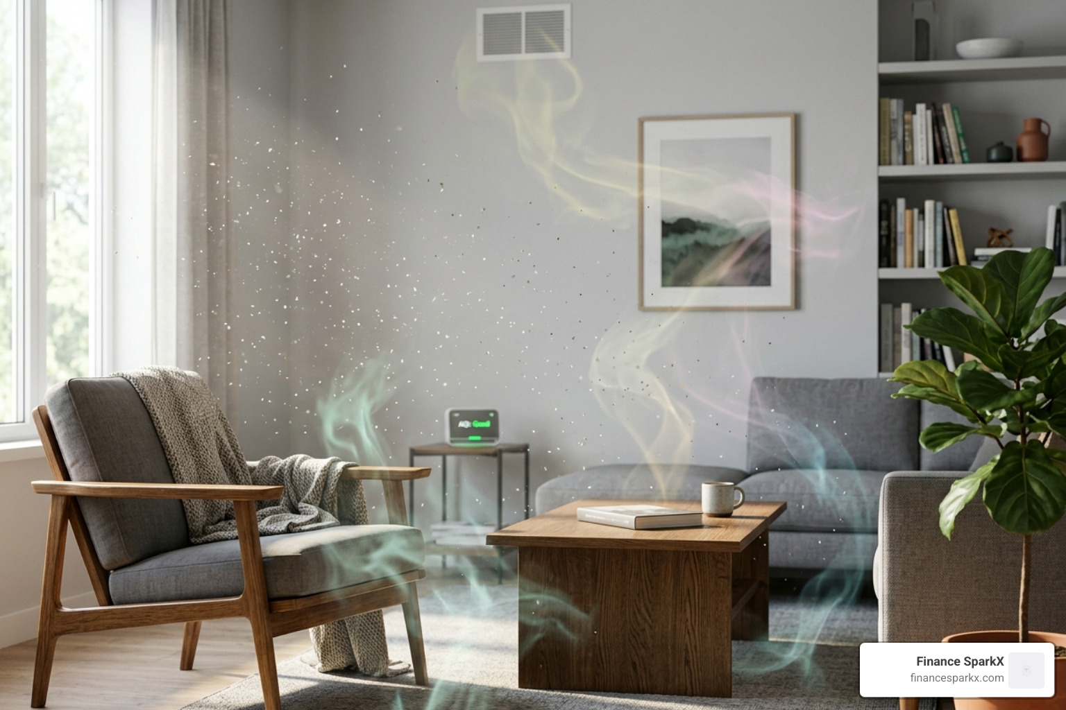 microscopic air particles and pollutants circulating in a home environment - Eco-friendly cleaning tips