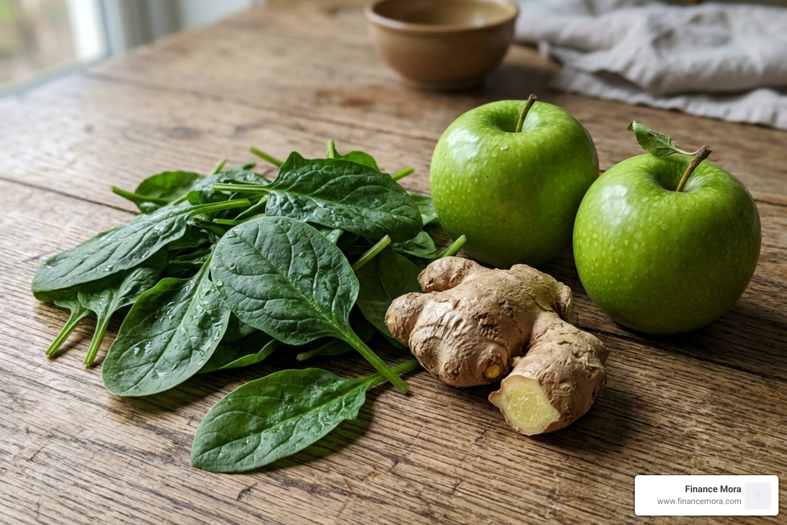 fresh spinach, ginger, and green apples - green juice to lower cholesterol fresh spinach, ginger, and green apples - green juice to lower cholesterol