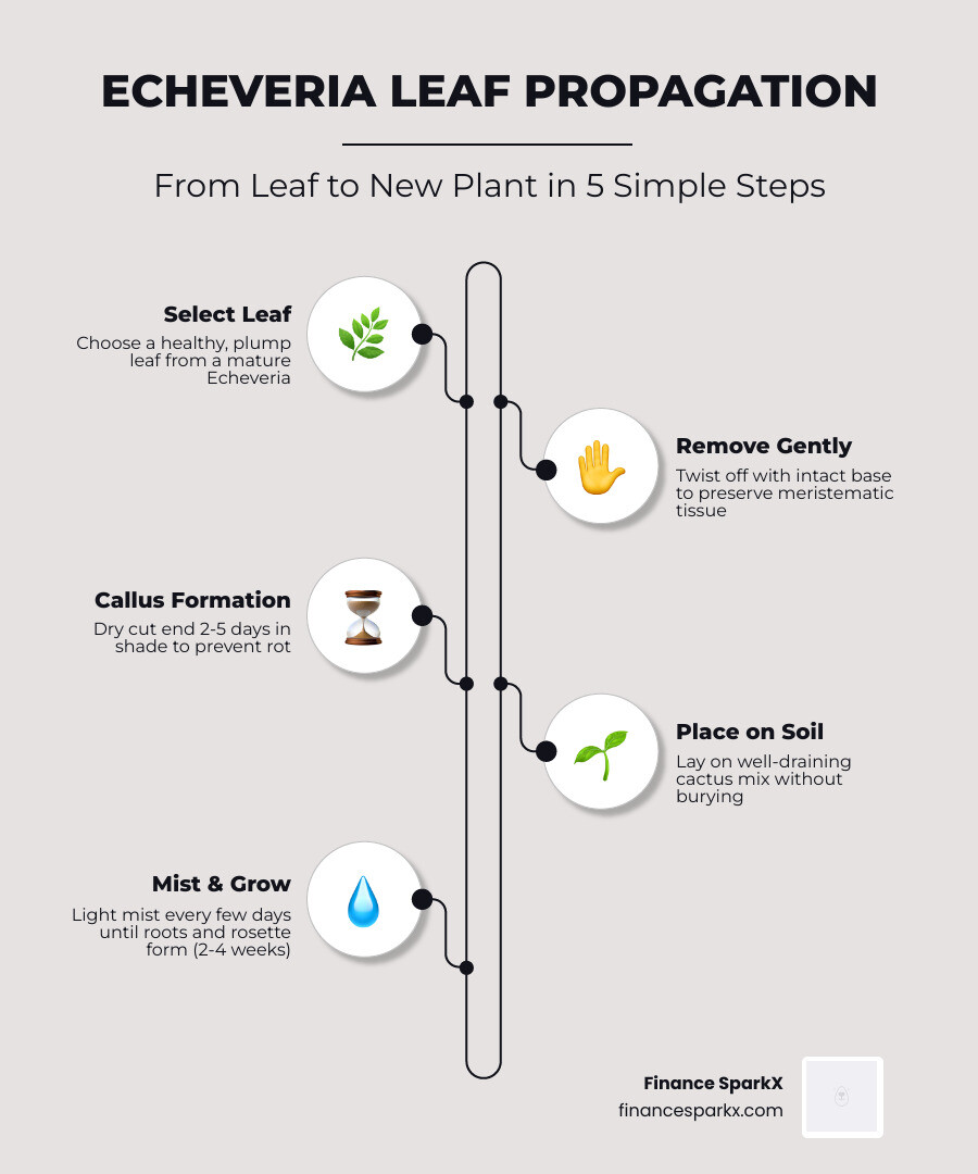 Stat showing Echeveria vs Sedum propagation success rates - echeveria leaf propagation infographic