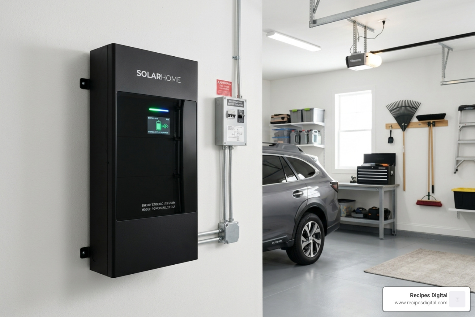 Sleek wall-mounted residential solar battery unit - 10kw battery storage price