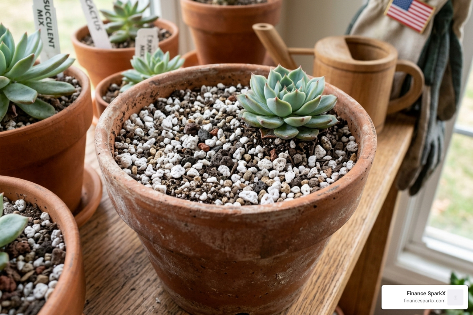 Well-draining cactus and succulent soil mix with perlite - aloe vera plant care indoors