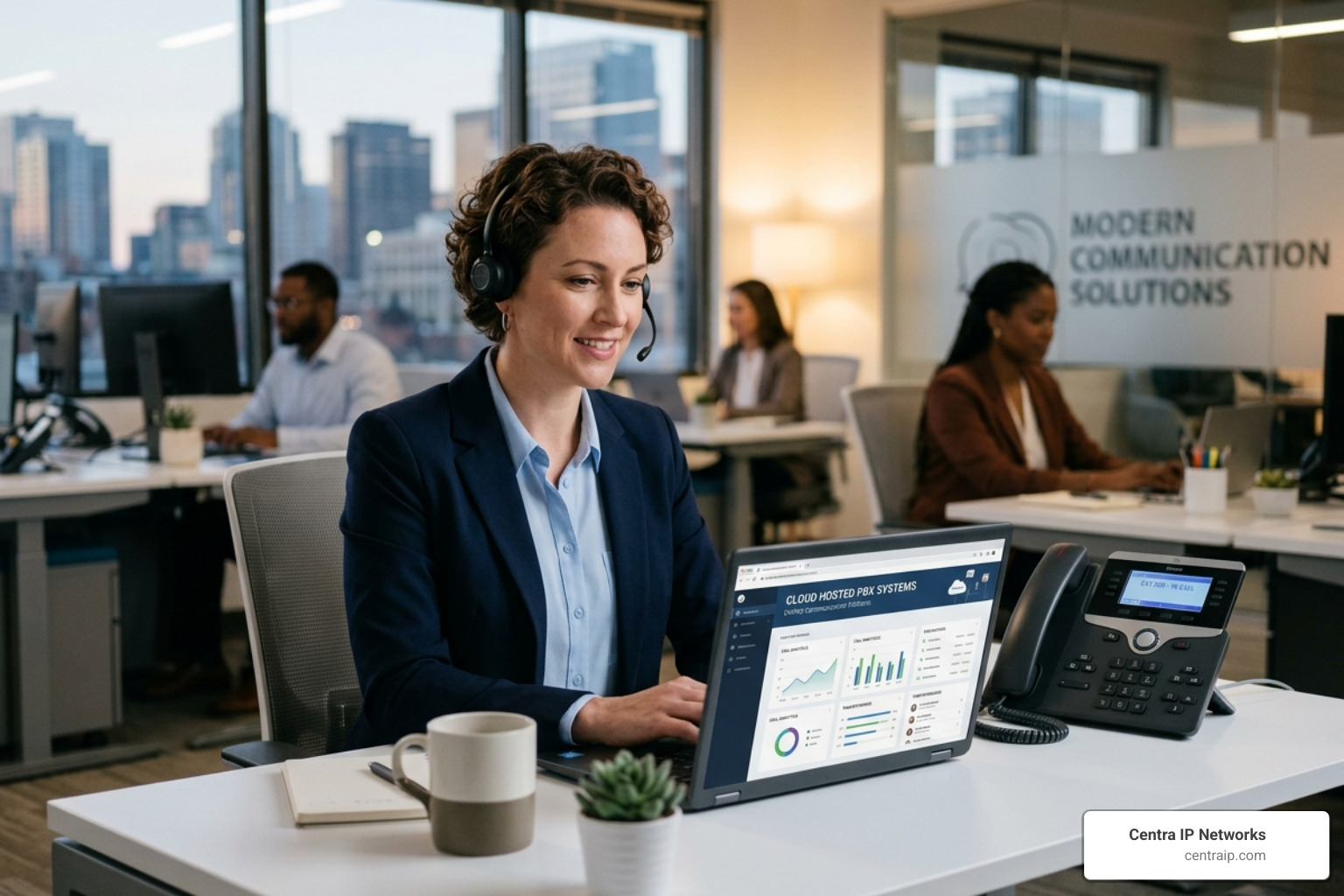 Cloud servers connecting to laptops, desk phones, and smartphones wirelessly - cloud hosted pbx systems Cloud servers connecting to laptops, desk phones, and smartphones wirelessly - cloud hosted pbx systems