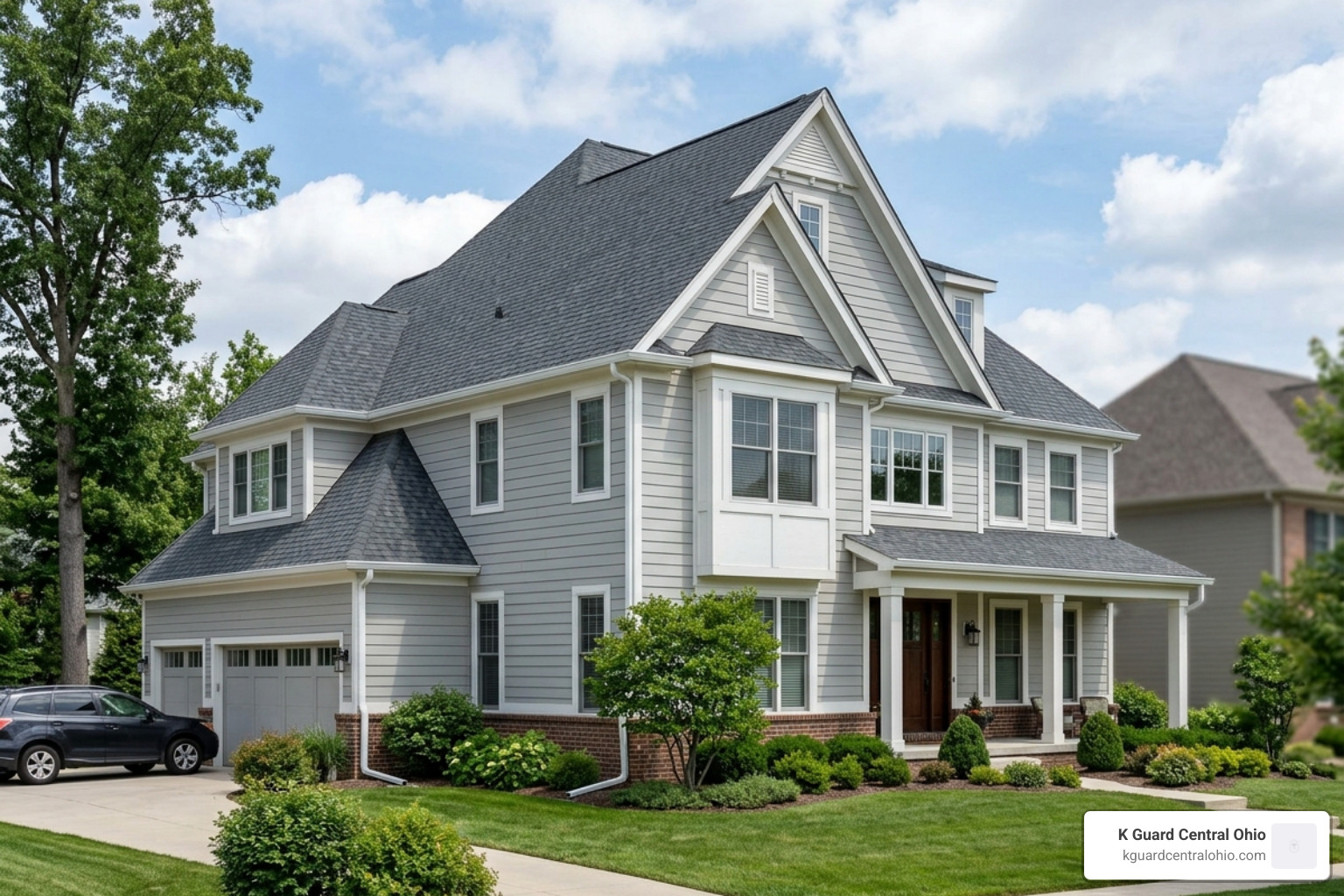 properly spaced 3x4 downspouts on a large roof - gutter downspouts