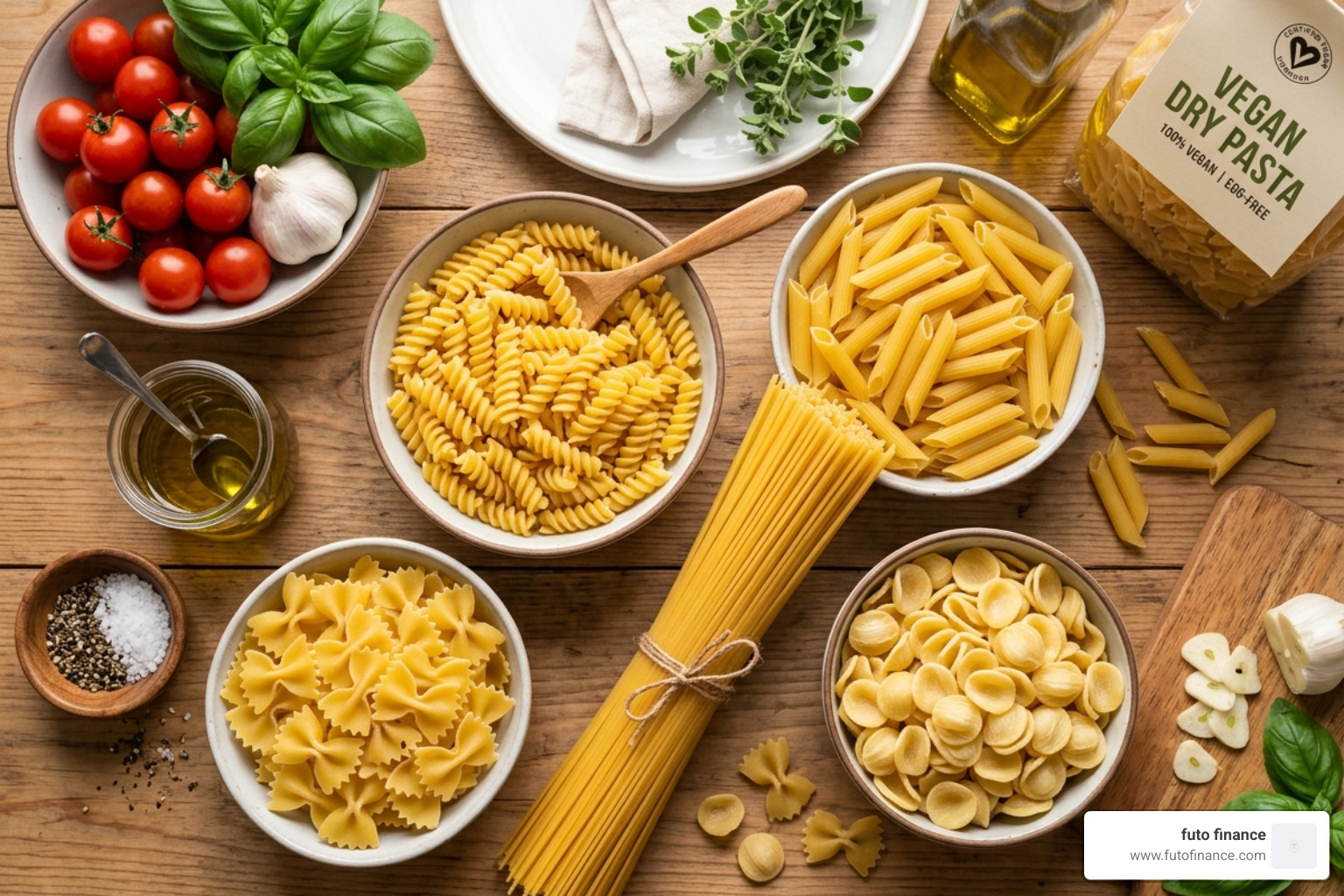 Close up of a pasta nutrition label highlighting egg and milk warnings - dry pasta vegan