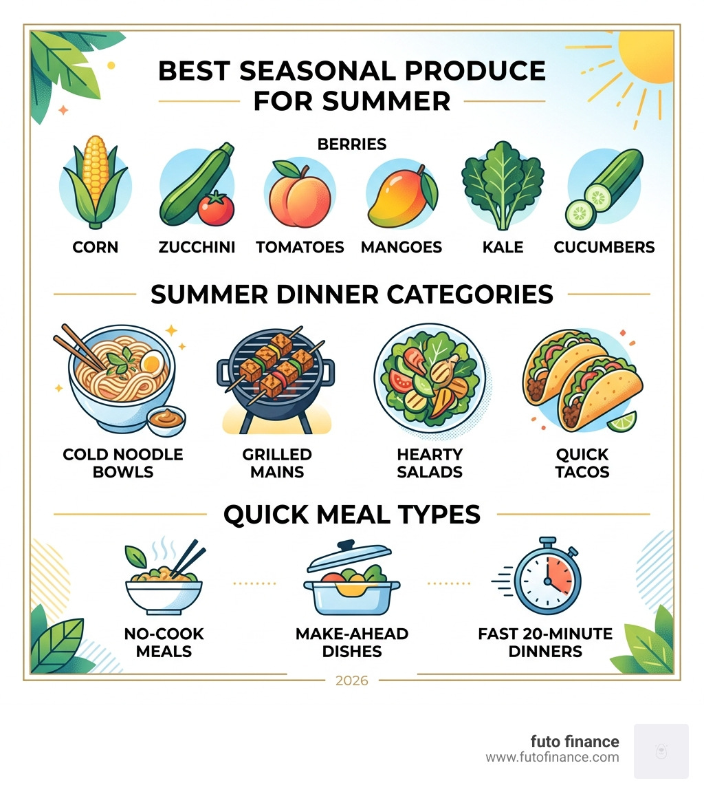 Best seasonal produce, summer dinner categories, and quick meal types for plant-based eating - plant based summer dinners