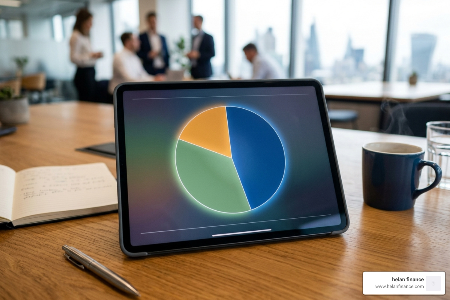 Diversified pie chart showing an asset allocation of stocks, bonds, and cash - investing during retirement