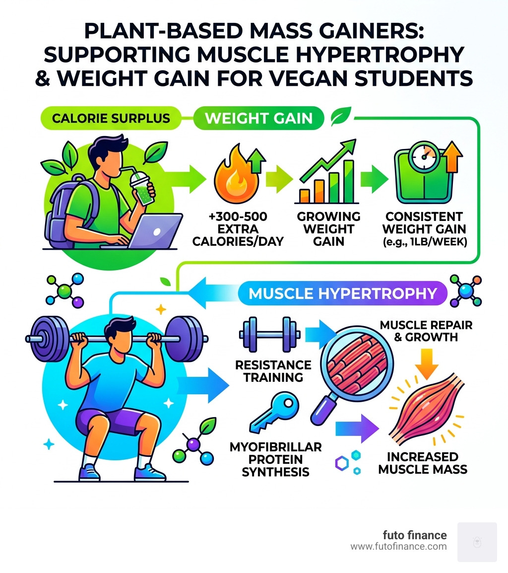 How plant-based mass gainers support muscle hypertrophy and weight gain for vegan students - plant based protein powder for