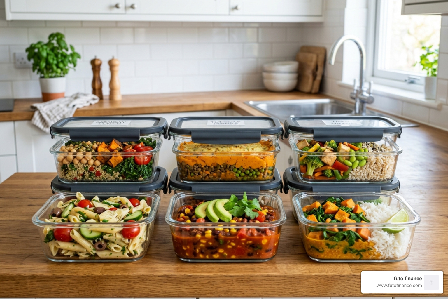 glass meal prep containers - free vegan diet plan