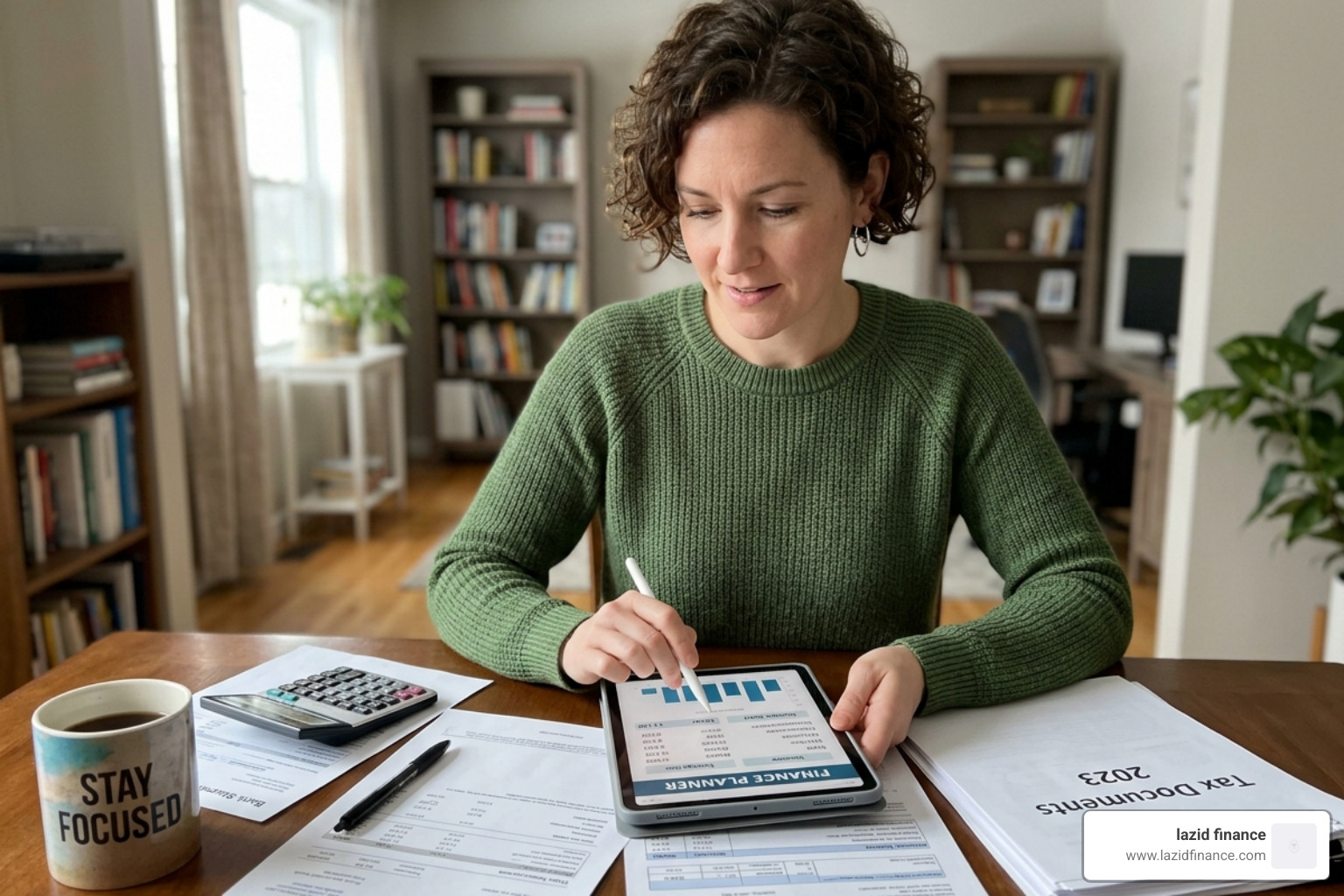 person calculating finances on a tablet - best way to pay off car loan early