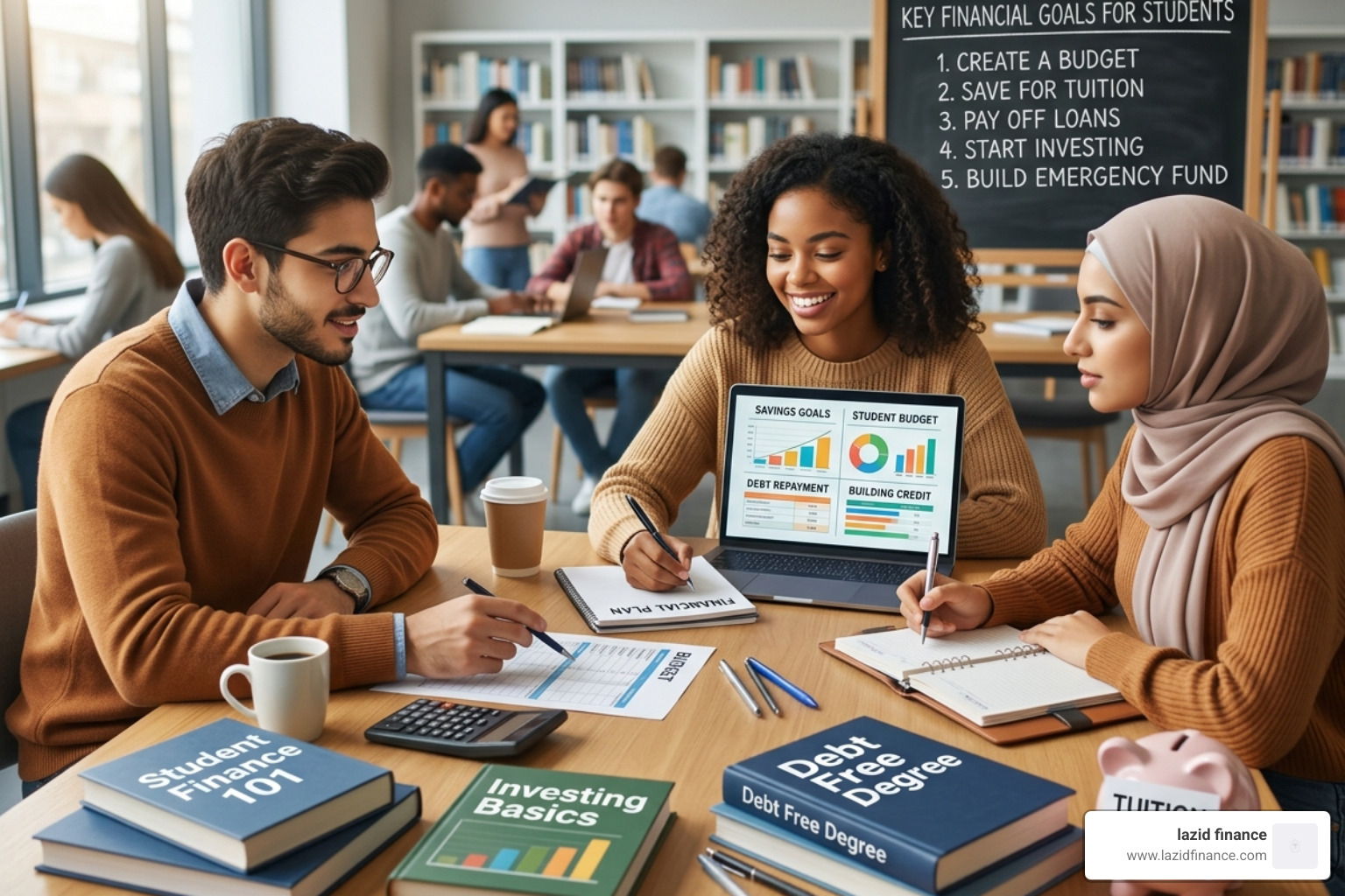A student using a mobile banking app to set up an automated savings transfer - financial goals for students
