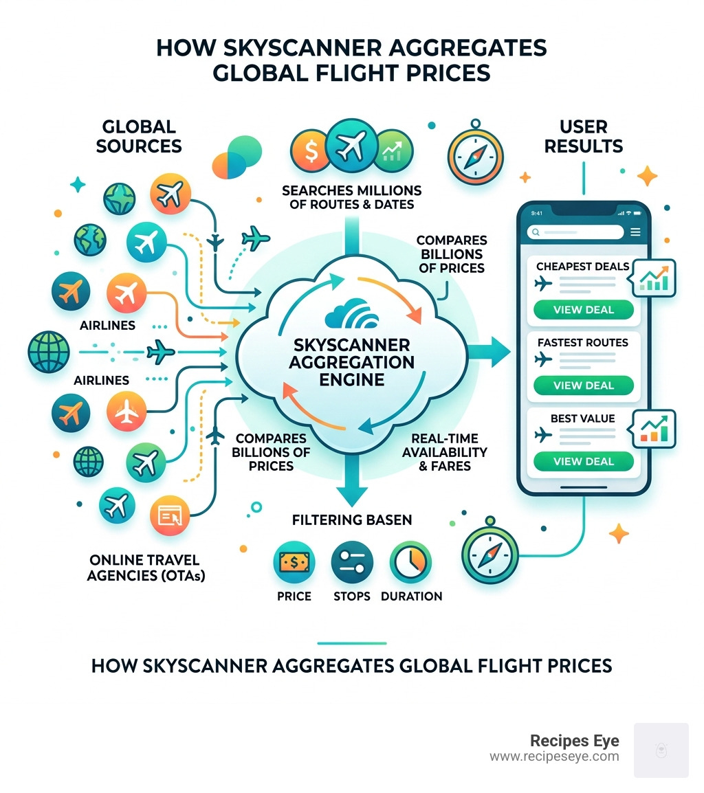 How Skyscanner aggregates global flight prices from airlines and OTAs to show users the best deals - skyscanner book flights