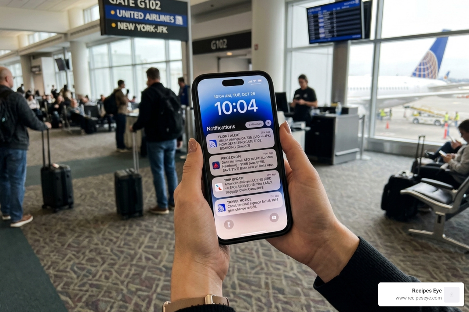 Smartphone displaying real-time travel alerts and price drops - promoções de passagens