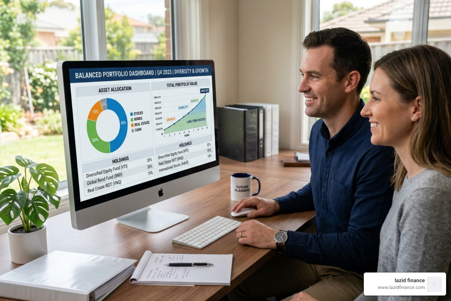 A balanced financial portfolio representing mindful choices and financial freedom - expense tracker