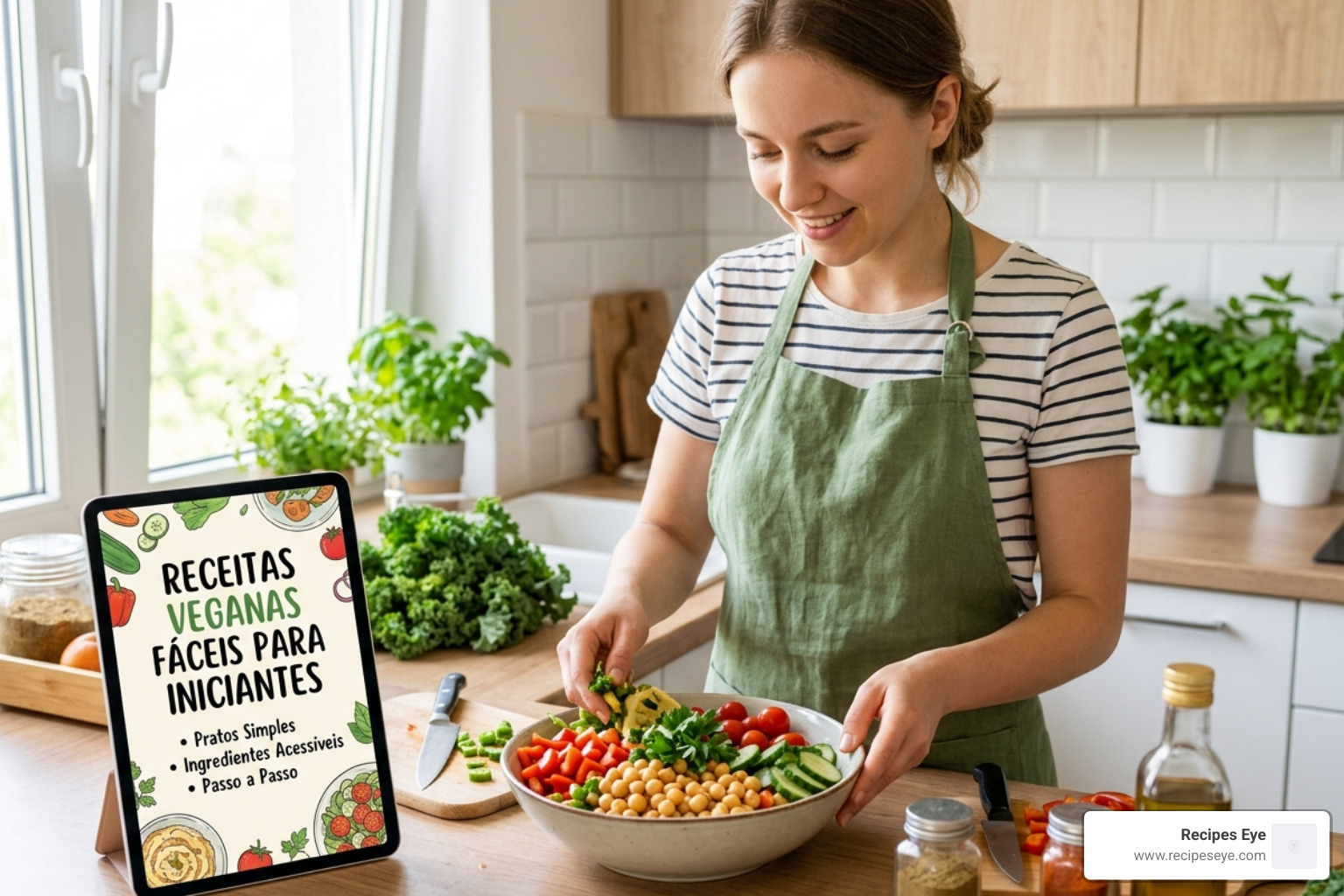 Preparação de refeições veganas organizadas em recipientes para a semana - receitas veganas fáceis iniciante
