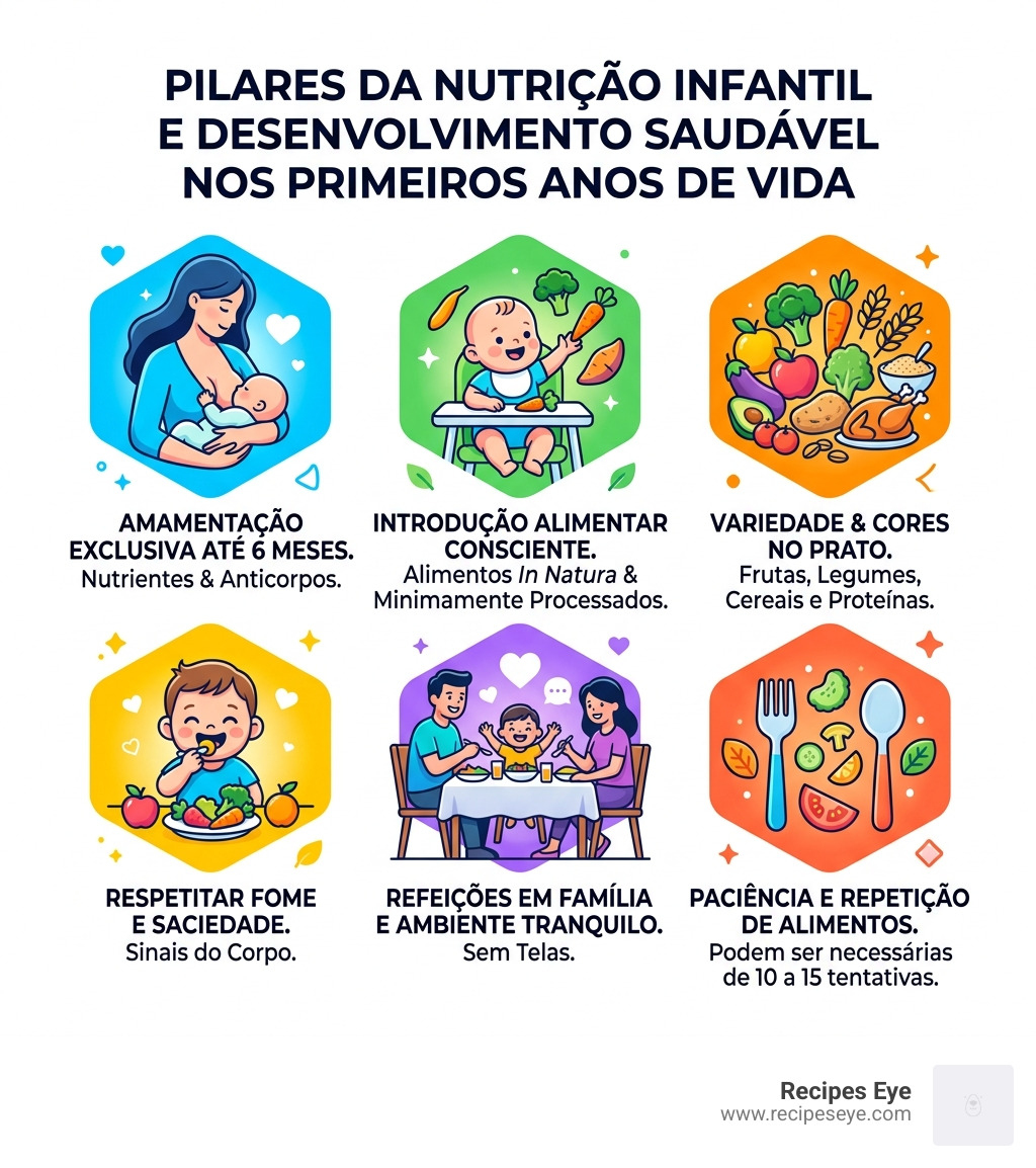 Pilares da nutrição infantil e desenvolvimento saudável nos primeiros anos de vida - alimentação saudável crianças