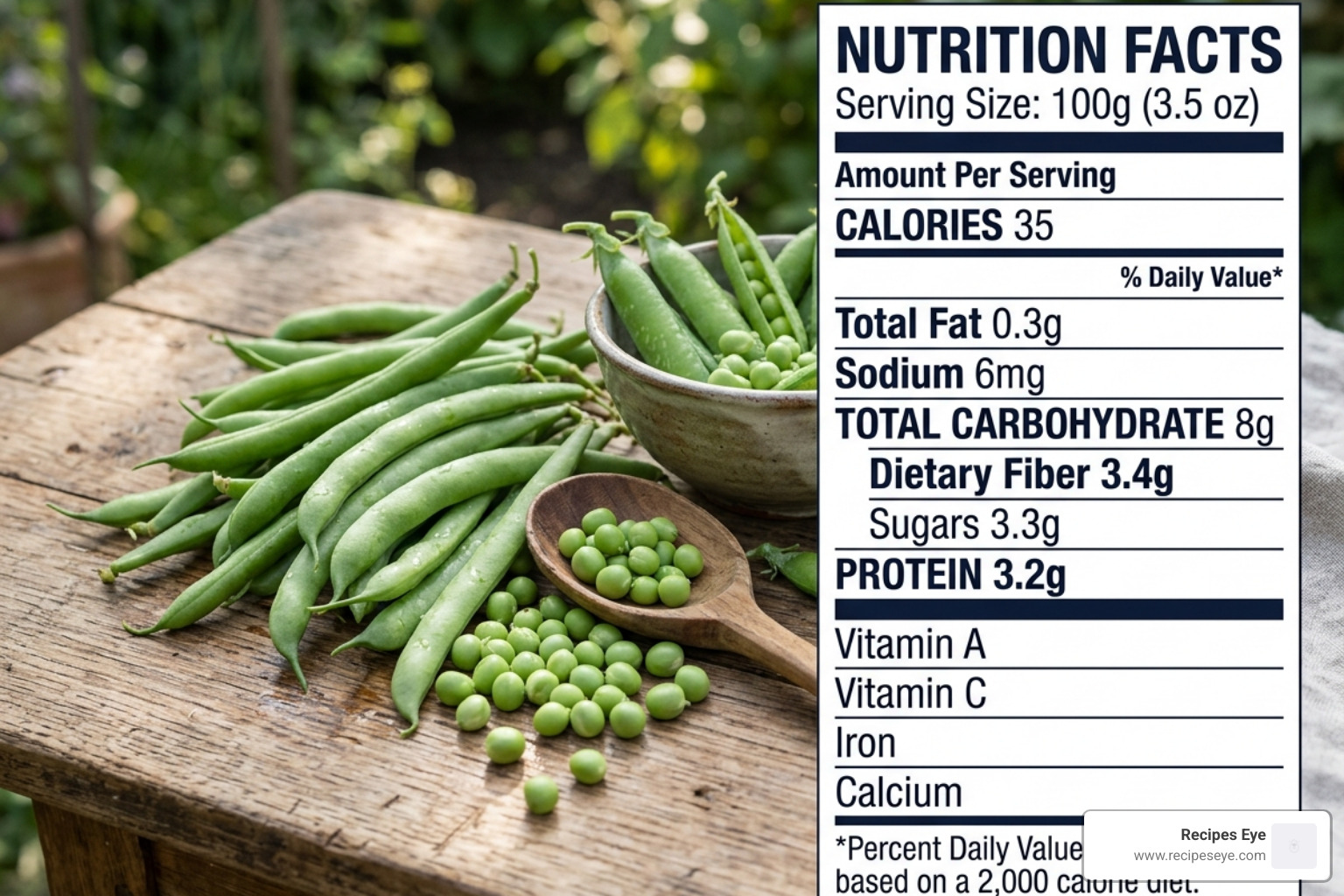 nutritional facts of garden legumes showing high protein and fiber content - Legumes da horta